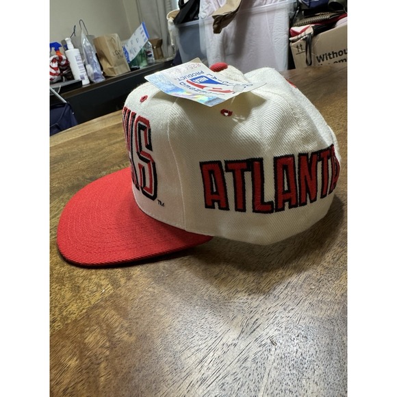 VINTAGE‎ Atlanta Hawks Hat Snapback Cap Poly Wool 90s AJD NBA Retro NWT - Picture 3 of 14